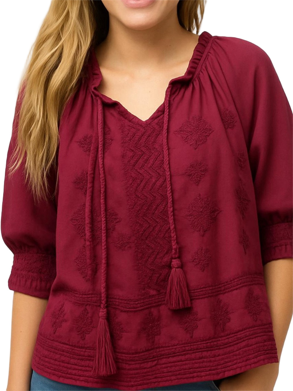 110. NWT WOMENS KYLA SEO S (FIT XL) DETAIL TOP